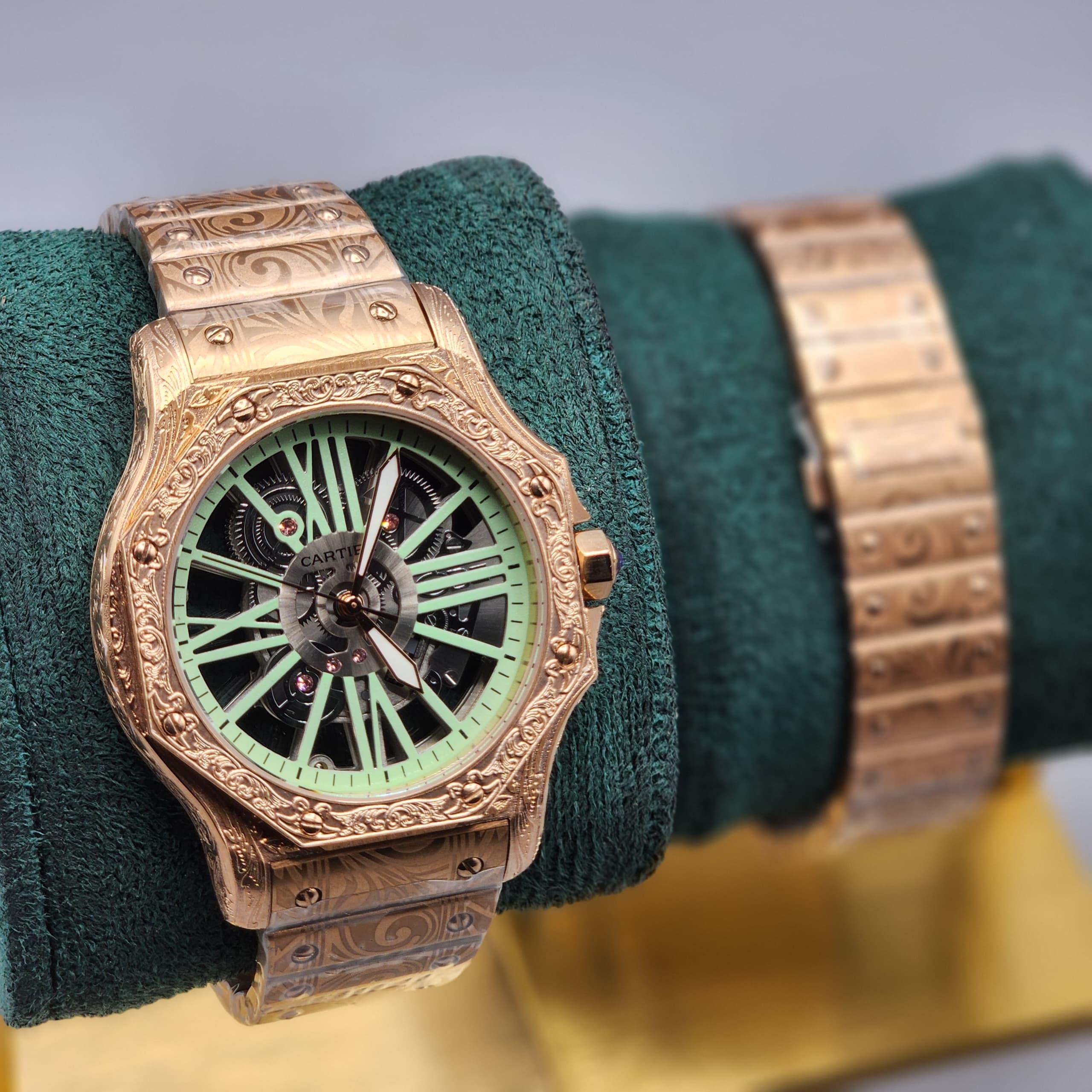 Santos de Cartier Skeleton Gold